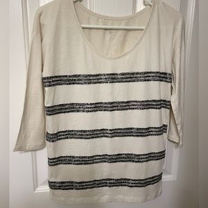 Loft top size XS. Stripes with sequin detail. Like new condition.